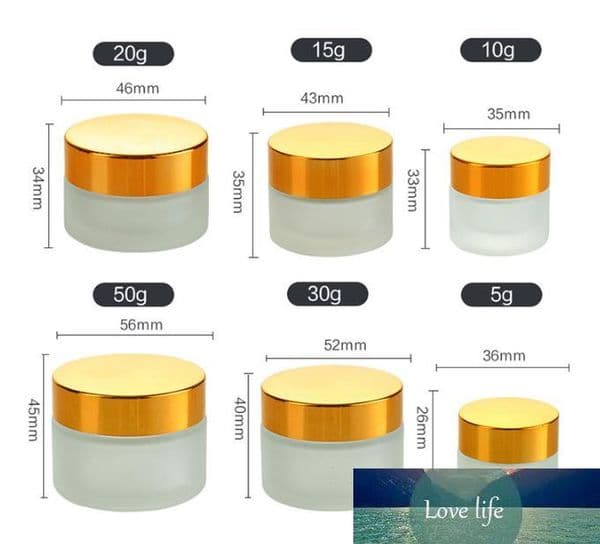 10pcs X 5g 10g 15g 20g 30g 50g Frosted Glass Jar Container Cosmetic Cream Lotion Powder Frosted Matte Pot Travel Bottle