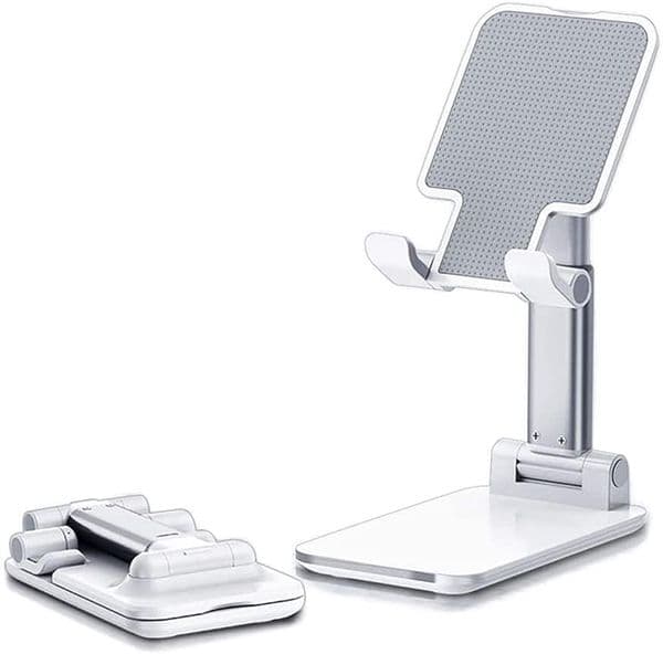 Angel Height Adjustable Cell Phone Stand for Desk, Fully Foldable Phone Holder, Cradle, Dock, Tablet Stand Compatible with All Mobile Phone, iPad, Kindle, Tablet
