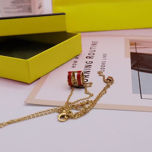 Fashion Pendant Necklaces Necklace Letter Design for Man Woman Jewelry Highly Quality 9 Color BOX need extra cost032