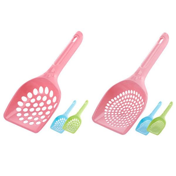 Plastic Cat Litter Scoop Pooper Pet Grooming Cleaning Tool Care Sand Waste Scooper Cats Litter Shovel Hollow Lightweight Durable Easy to Clean JY1039