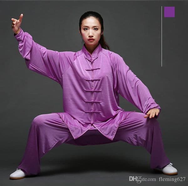 Unisex Cotton silk Blend Kung Fu Tai Chi Wushu ShaoLin Wudang Uniform Exersise Wear Jackie Chan Jet Li Fighting Outfit