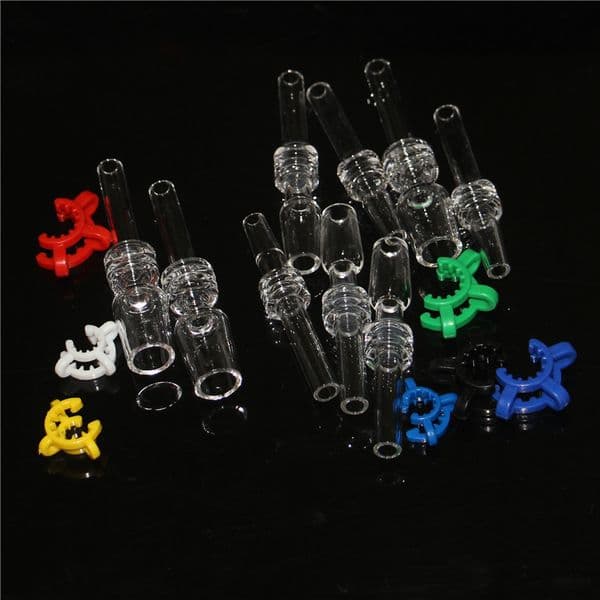 10mm 14mm 18mm male joint nectar smoking quartz banger nails straw drip tip replacement tips