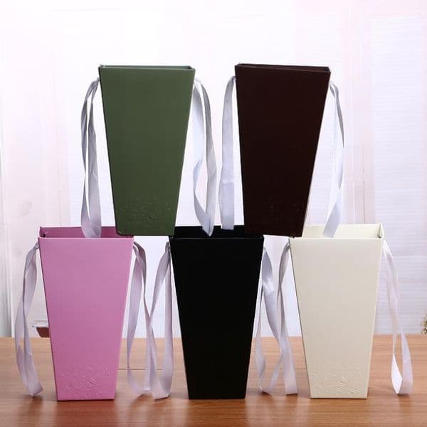 New gift packaging vases, portable bouquet boxes, flower shop Popcorn bucket flower box are easy to use SN2401