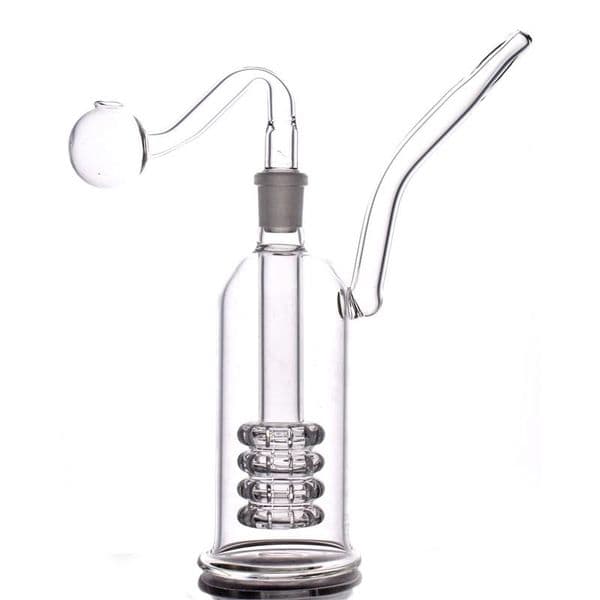 8inch Tall Matrix sidecar beaker bong birdcage perc Oil thick smoking water pipe with 14mm male glass oil burner pipe in stock