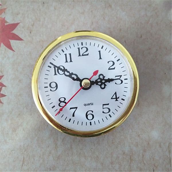 Wholesale 5PCS Gold Color Out Diameter 80mm Quartz Insert Clock Built - in DIY Tools Free Shipping