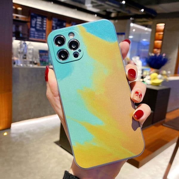 Art Watercolour Style Soft Silicone Phone Cases for Iphone 12 Pro Max 11 7 8 Plus Protective cover Clear with Fashion Floral Designs to Girls Women