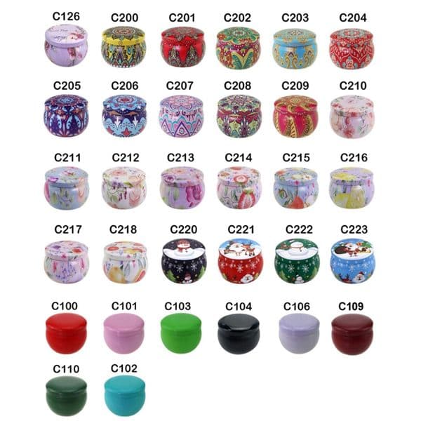 62x41mm small Tea Pot Tin Boxes Home Garden Candy Box Drum-shaped Cookie Jars Handmade Soap Candle Jar Packaging Case