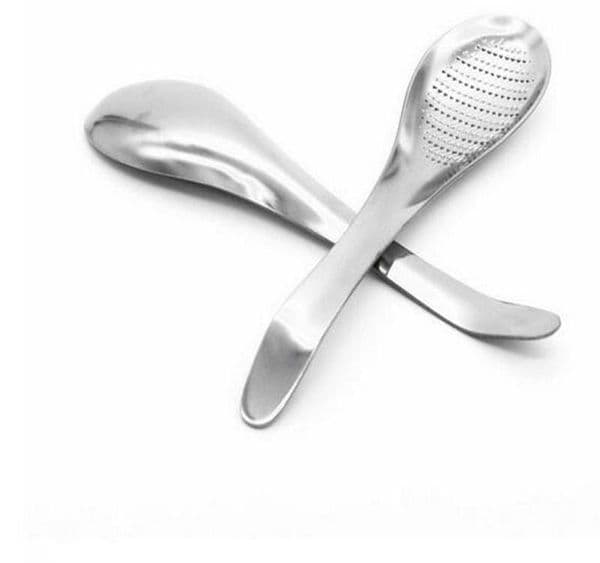 Kitchen Tool Spoon Shape Stainless Steel Lemon Mixer Ginger Grater Wasabi Garlic Grinding Tools Cheese Grater Mixing Spoons