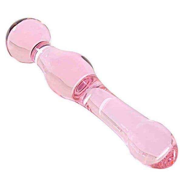 Anal toys Pink Glass Dildo Beads Butt Plug Beauty Sexy Toys Sex Products Buttplug Anus Stimulator Dilator 1125