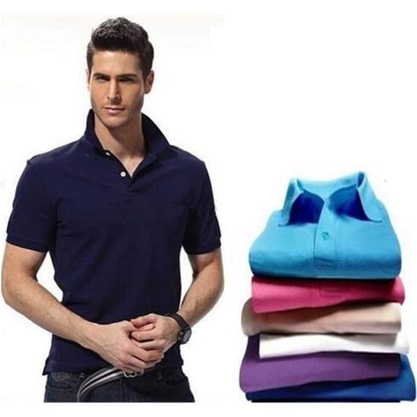Shirt T-shirts clothing men's fabric letter polo tshirt collar casual tee Polos tops