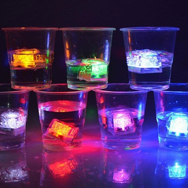 Flash LED Light Ice Cubes Water-Activated Flash Led Luminous LED Glowing Induction Wedding Birthday Festival Decor