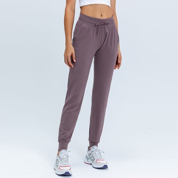 31-Women Outdoor Sweatpants Fitness Yoga Pants Slim Was Thin Joggers with Front Hand Pockets Casual Track Pants Loose Straight Breathable Soft Traning Trousers