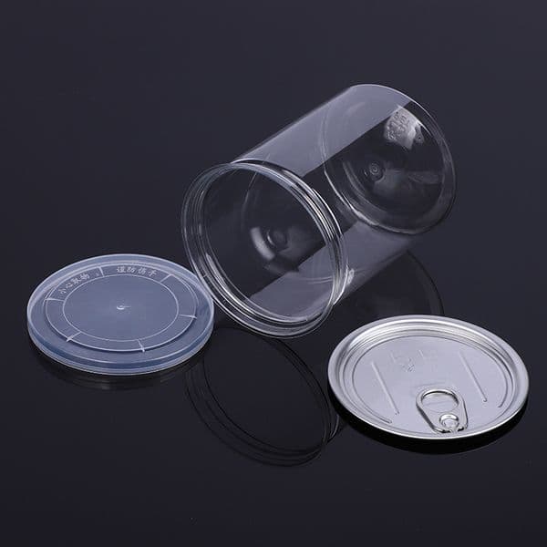 Bottles Packing Office School Business & Industrial485Ml Clear Plastic Jar Pet With Pl Ring Metal Lid DH4750