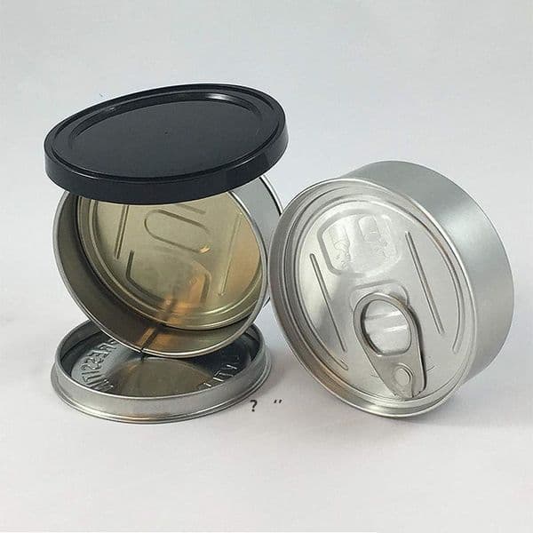 100ml Ring Pull Cans Dry Herb Jar Container Child Resistant Smell Proof Custom Easy Open Metal Tin Airtight RRA9781