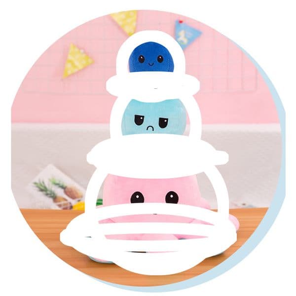 30cm Party Favor Flip Octo pu Pl ush Stuffed Toy Pieuvre R ever sible cute Doll Double-sided Peluche Child Christmas Birthday Gift YL0267