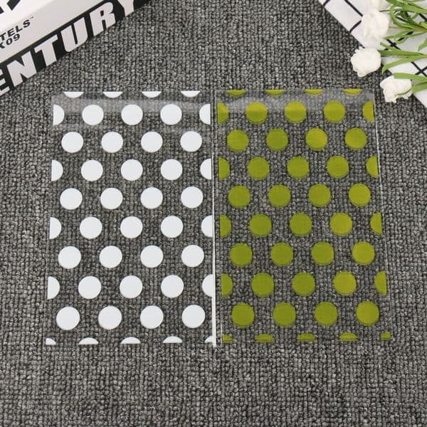 100pcs Gold White Dots Candy Bag Packaging Plastic Sweets Bags Transparent Cookie Bag Birthday Wedding Party Gift Wrap GGE2206