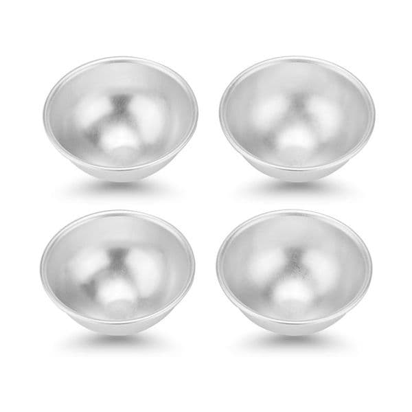 Other Household Sundries Bakeware Wholesale- 6pcs/pack 3D Aluminum Alloy Ball Sphere Bath Bomb Mold Cake Puddings Pan Tin Pastry Mould