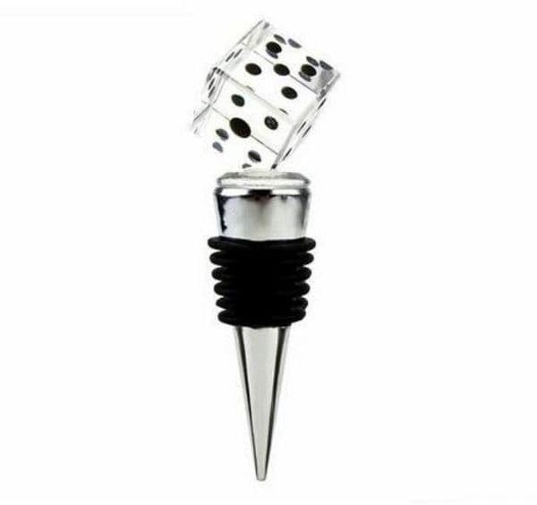 Las-Vegas Themed Crystal Dice Wine Bottle Stopper Event Party Supplies Wedding & Bridal Shower Favors