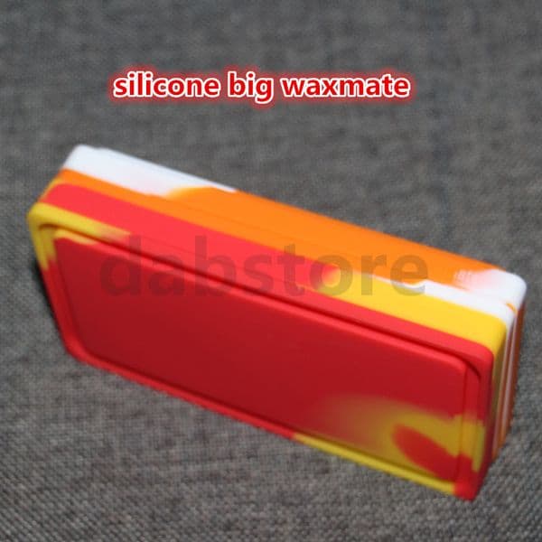 silicone oil waxmate container jars dab wax large waxmate square container large food grade silicon dry herb dabber box tool free DHL