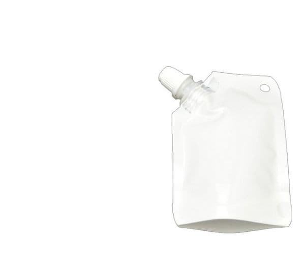 50ml white plastic doypack liquid stand up storage pouch packing bag with Side Spout free