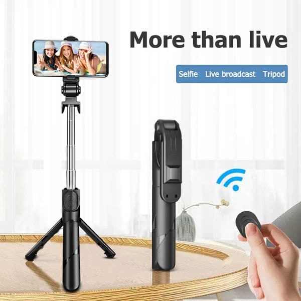 3 In 1 Tripod Bluetooth Selfie Stick for Xiaomi Samsung Holder Remote Control Universal Phone Foldable Expandable Monopod