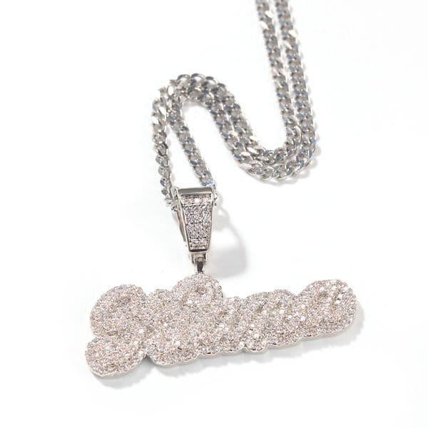 Custom pendant Initial Letters Name Pendant Necklace Two Colors Women Jewelry Hip Hop Lovely