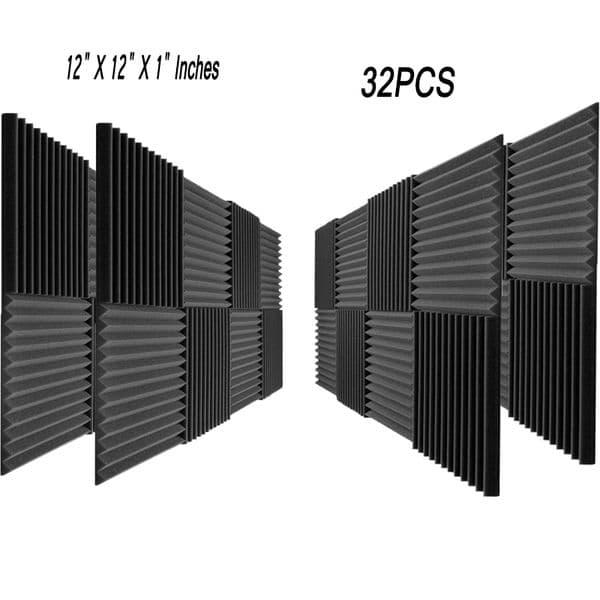 32 PCS Acoustic Foam panel Noise Reduction Insulation Sound Absorbing for Studio