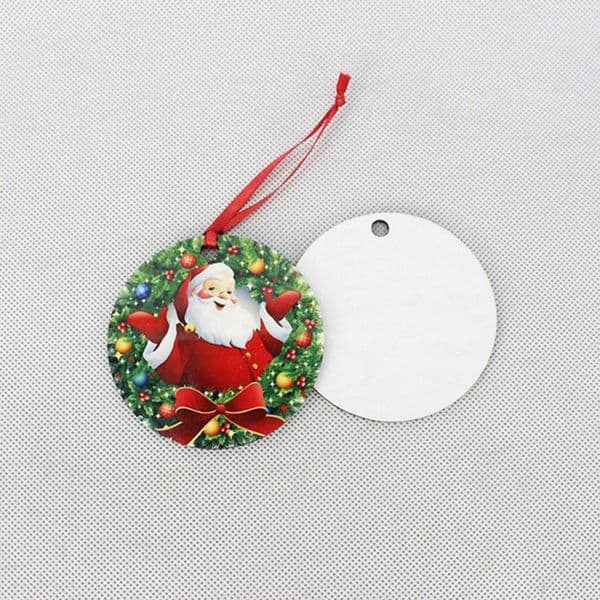 Sublimation Blanks Christmas Ornament Wooden Christmas Tree Ornament Hanging Pendant Heat Press Transfer Printing Xmas Decoration #59
