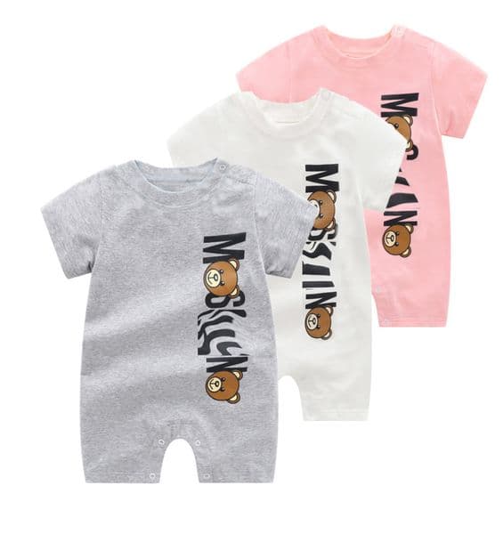 New 2021 Summer Newborns Clothes Short Sleeves Cotton Patchwork Crawling Baby Girl Boy Romper 3 -18 Months
