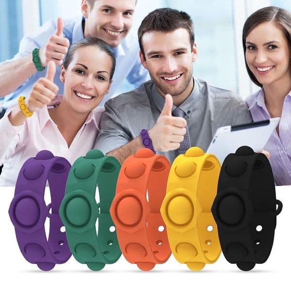 Decompression Party toy flip keychain puzzle to relieve restlessness, press finger bubble music silicone toys bracelet watch