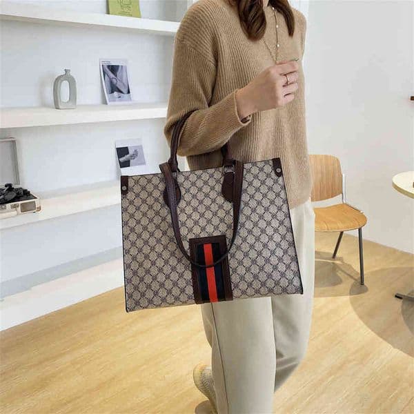 76% OFF 2021 Bag women's 2021 new Korean fashion texture large capacity portable tote printed versatile one shoulder armpit bag
