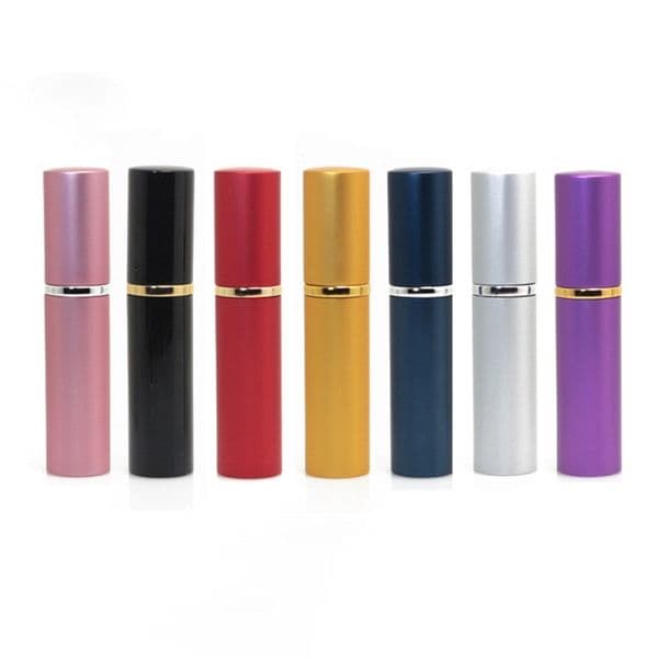 5ml Mini Spray Perfume Bottle Travel Refillable Empty Cosmetic Container of Disinfection, Pure Dew, Atomizer Aluminum Refillable Bottles