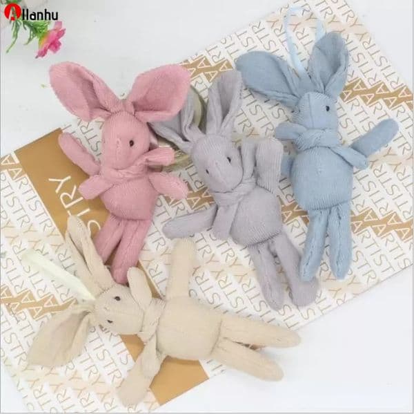 Easter Rabbit Dolls Bunny Plush Toys Animal Stuffed Bag Pendants Long Legs Key Chain Wedding Present Party Decoration Valentine's Day WHTwex