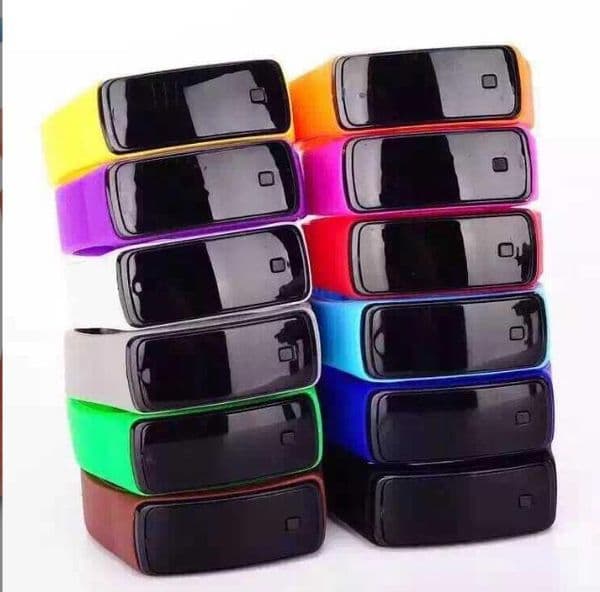 Sports LED Silicone Digital Watches Candy Jelly Colors Watches Men Women Belt Bracelet Wrist Watch