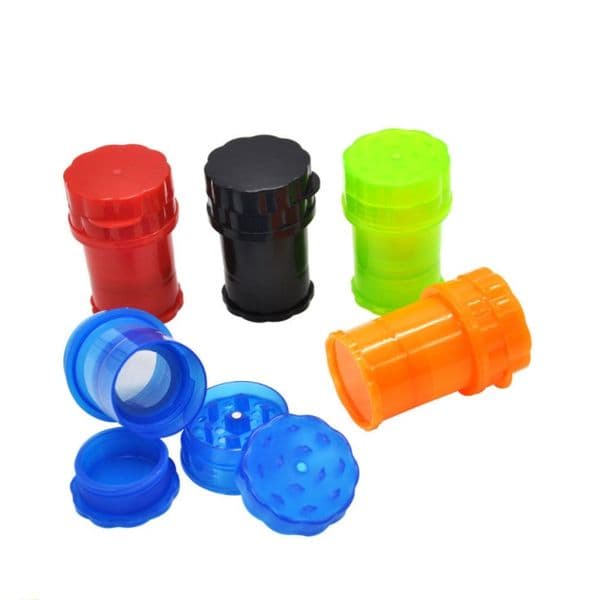 Hand Muller Plastic tobacco spice Grinders herb Grinder Crusher Smoking 58mm diameter 4Layer 6colors