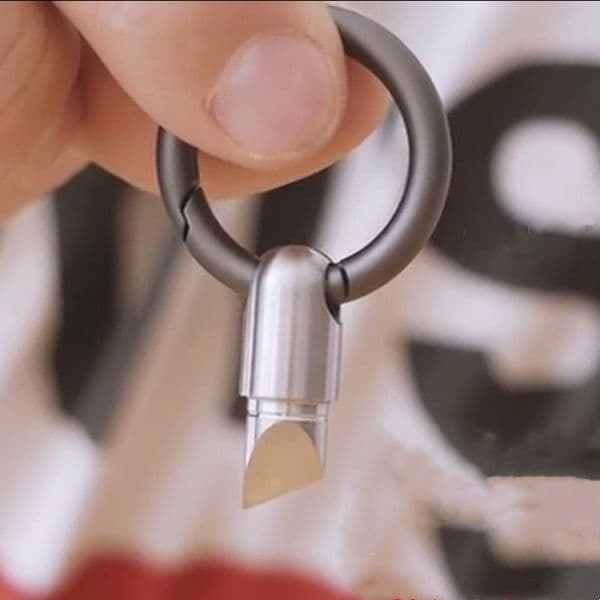 Tiny Cutting Tool Portable Capsule Cutter with Keychain Ring Sharp Tools for Unboxing Opening Cans Stripping Stickers CC0666