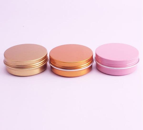 2oz 60ml 60g Multi-Colored Round Aluminum Cans Box Screw Lid Metal Tins Jars Empty Slip Slide Containers SN2628