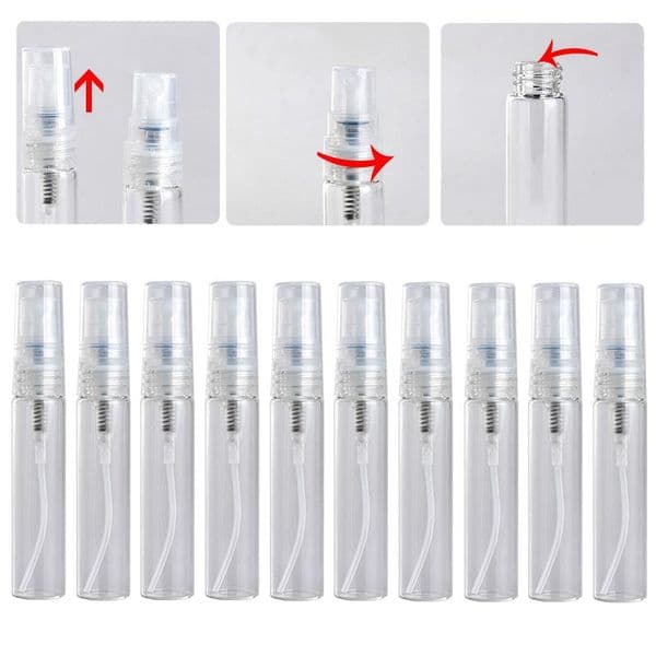Plastic Perfume Spray Empty Bottle 2ML 2G Refillable Sample Cosmetic Container Mini Small Round Atomizer For Lotion Skin Softer
