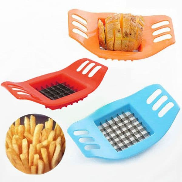Stainless Steel Potato Cutter French Fry Cutters Plastic Vegetable Potato Slicer Chopper Kitchen Cooking Tool Potato Chip Slicer DBC VT1005