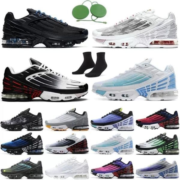2026 2022 Arrival TN Plus 3 Tuned Sports Sneakers Running Shoes Big Size Us 12 All Black Mesh Tennis White Green Red Blue Men Women Trainers Outdoor