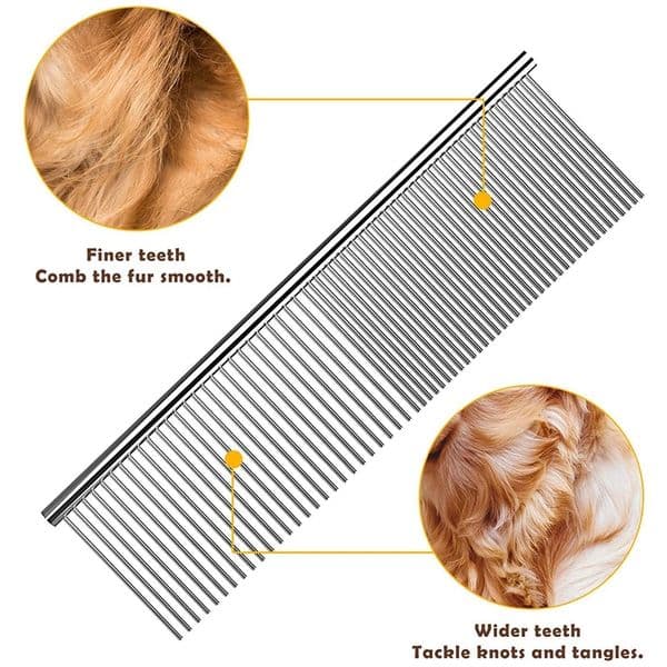 Dog Grooming Stainless Steel Combs Double-sided Needle Comb Puppies Kittens Hair Tools Combings Pets Grooming Brush Pet Accessories