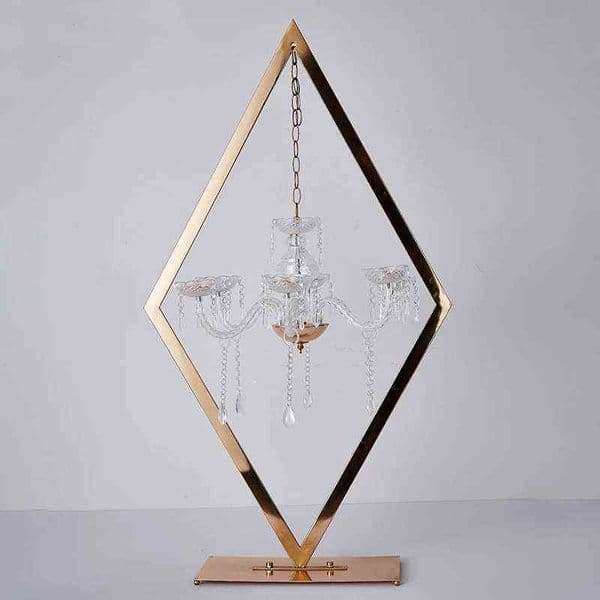 5pcs Metal Candelabra Acrylic Candle Holders Wedding Table Centerpieces Flower Stands Vases Road Lead Party Decoration H220419