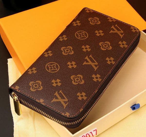Fashion women wallet Genuine Leather wallet single zipper wallets lady ladies long classical purse with box card 60019