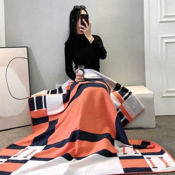 Cashmere Blankets Designer Letter Home Travel Throw Summer Air Conditioner Beach Blanket Towel Womens Soft Shawl 140 175cm