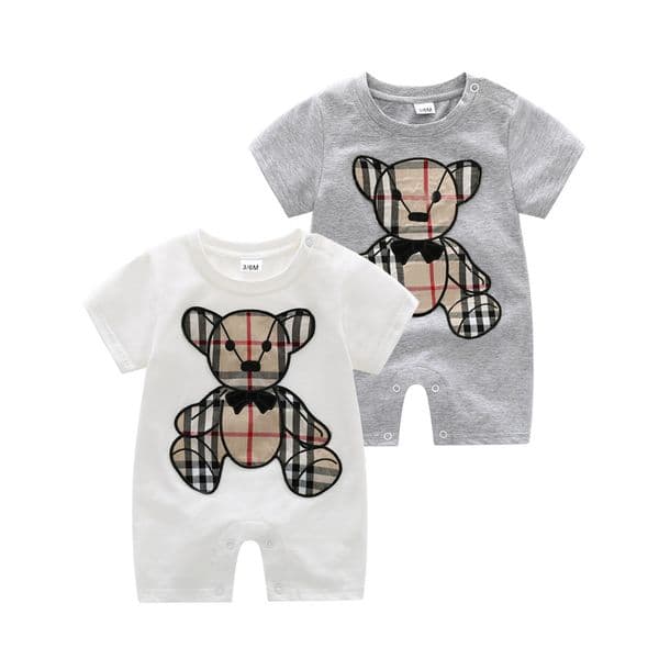 New 2022 Baby Kids Summer Cute Cotton Cartoon Romper 0-2T