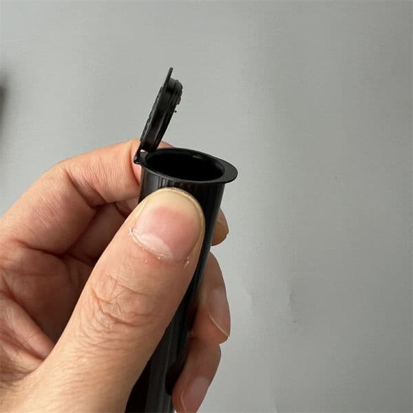 Preroll Tubes Packaging Bottle Empty 19x116mm Plastic Children Resistant Pop Top Pre Roll Cone Tube Bottle OEM Stickers