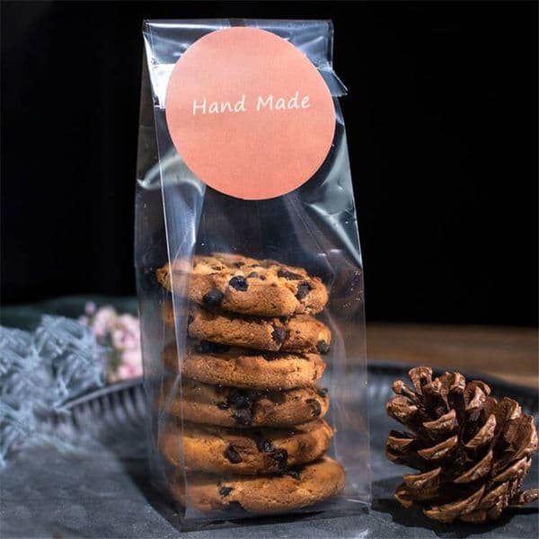 Transparent Cookies 50pcs Plastic Bags Chocolate Dessert Nougat Candy Snack For Birthday Wedding Party Packing