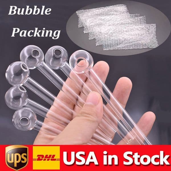 4inch Glass Pipe Oil Burner Thick Glass Tube Smoking Pipes Tobcco Herb Glass Oil Nails Water Hand Pipes Smoking Accessories Wholesale