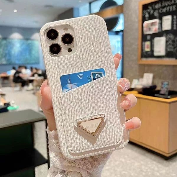 PR Designer Iphone 17 Pro Max Airpodspros Max Mobile Back Cover Luxury Letter Leather Phone Case With Card Holder Slot Pouch Shockproof Phone Protector