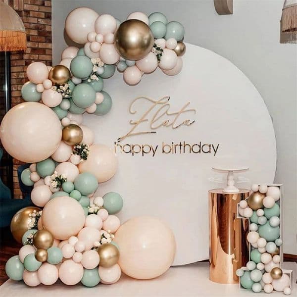 Macaron Olive Green Balloons Garland Arch Kit Gold Confetti Birthday Wedding Baby Shower Theme Party Decorations Supplies MJ0718